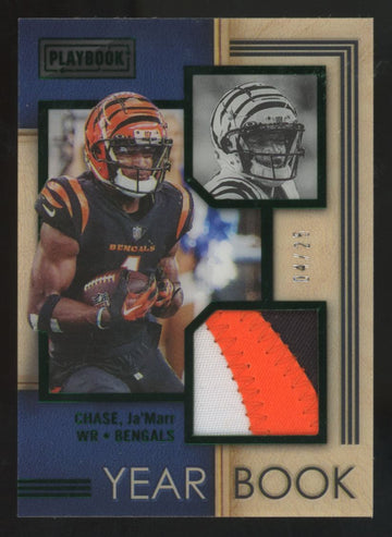 2022 Panini Playbook Ja'Marr Chase Green Year Book Patch /25 #YS-21
