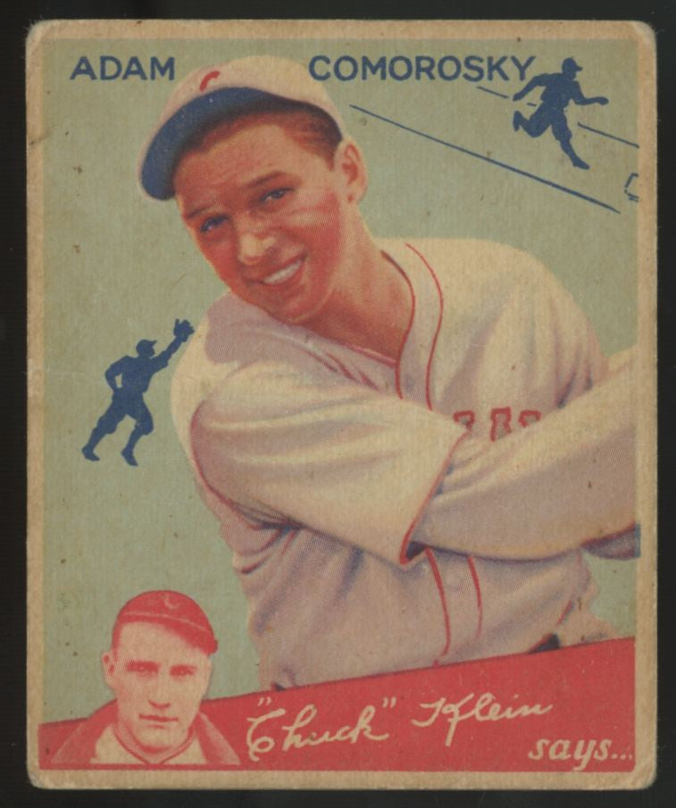 1934 Goudey Adam Comorosky Big League Gum #85 G/VG (Crease)