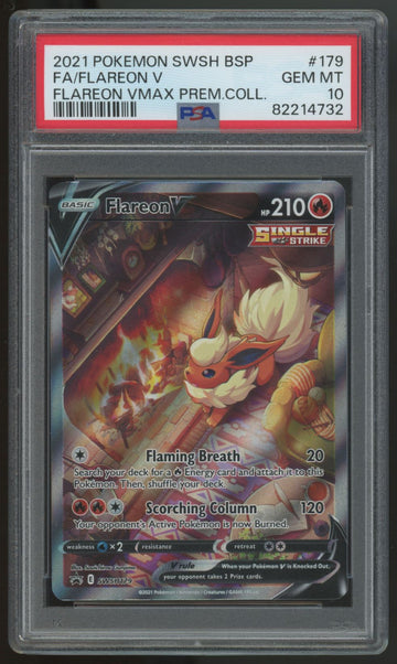 2021 Pokemon Flareon v Premium Collection Promo #179 PSA 10