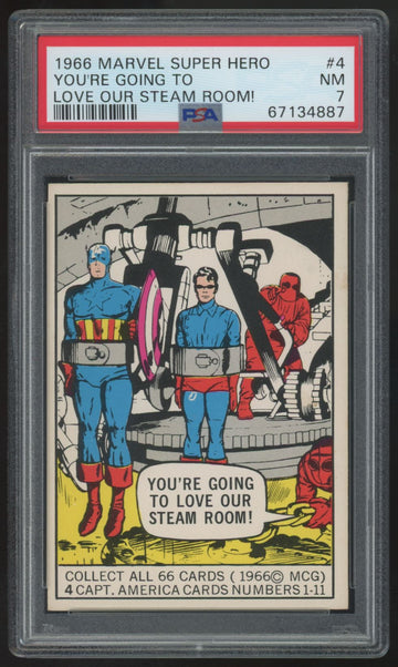 1966 Marvel Super Hero Captain America Going To Love Our Steam Room #4 PSA 7