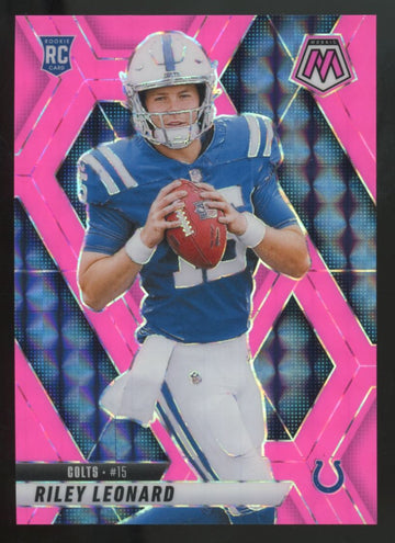 2025 Panini Mosaic Riley Leonard RC Pink Fluorescent /10 #372