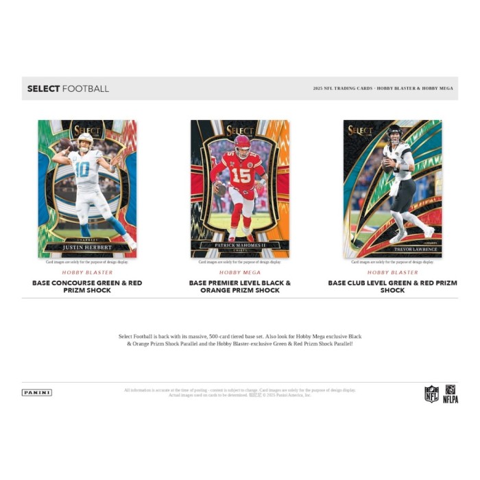 2025 Panini Select Football Hobby Blaster Box (Green & Red Prizm)
