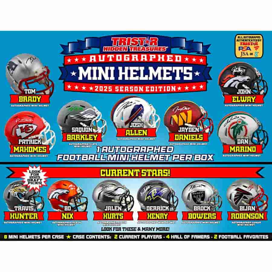 2025 Tristar Hidden Treasures Autographed Football Mini Helmet Season Edition