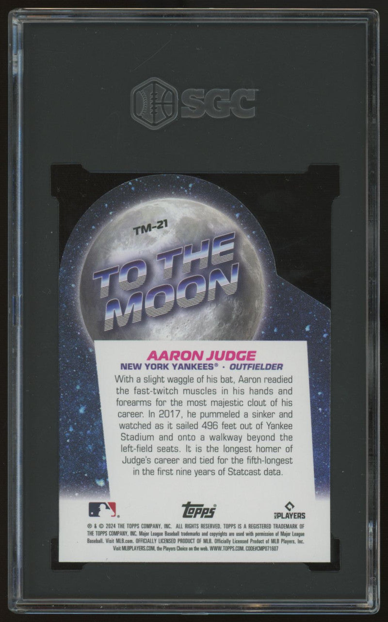 2024 Topps Big League Aaron Judge To The Moon Die-Cut #TM-21 SGC 9.5