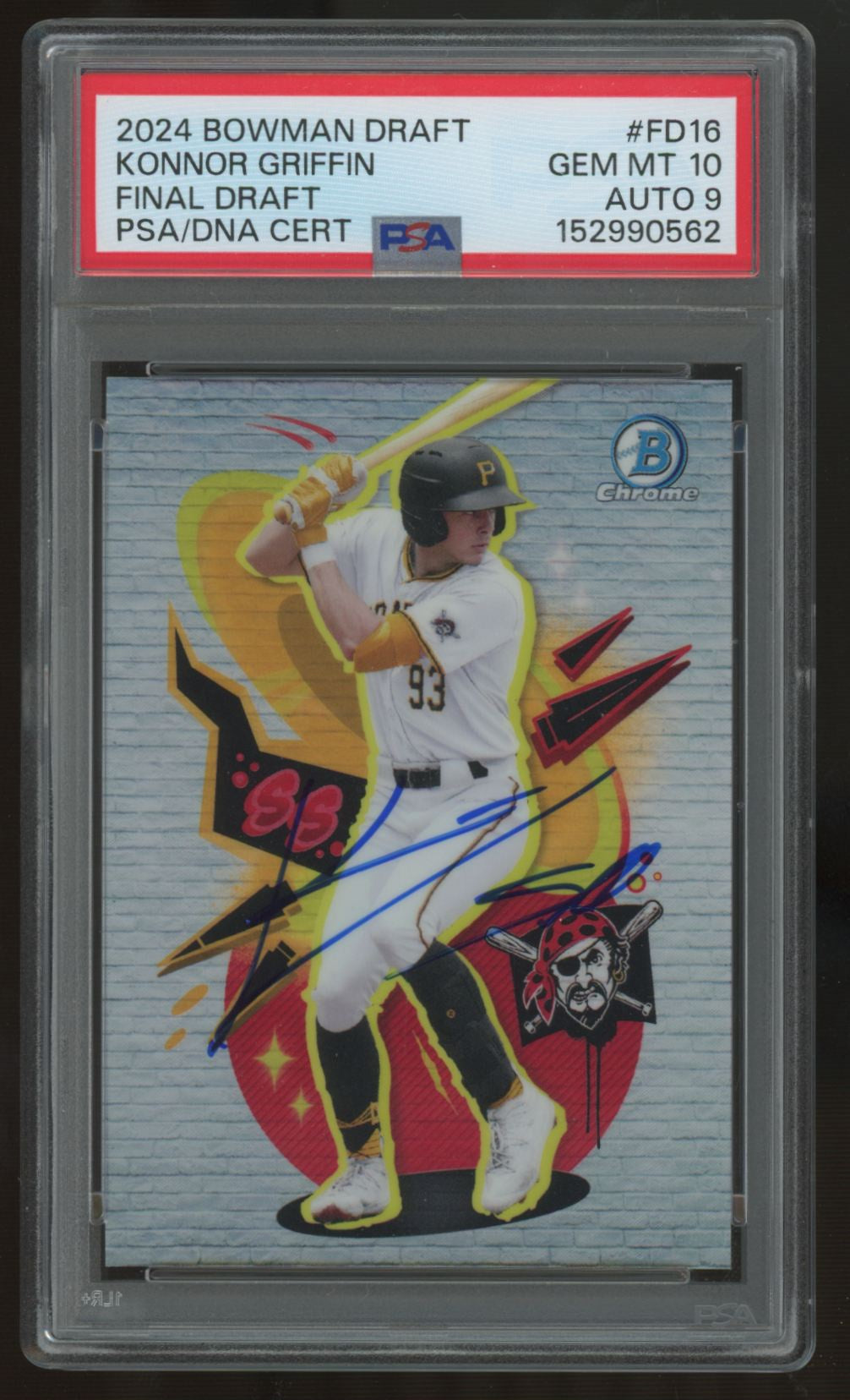 2024 Bowman Chrome Draft Konnor Griffin Final Draft Signed Auto SSP PSA 10 9
