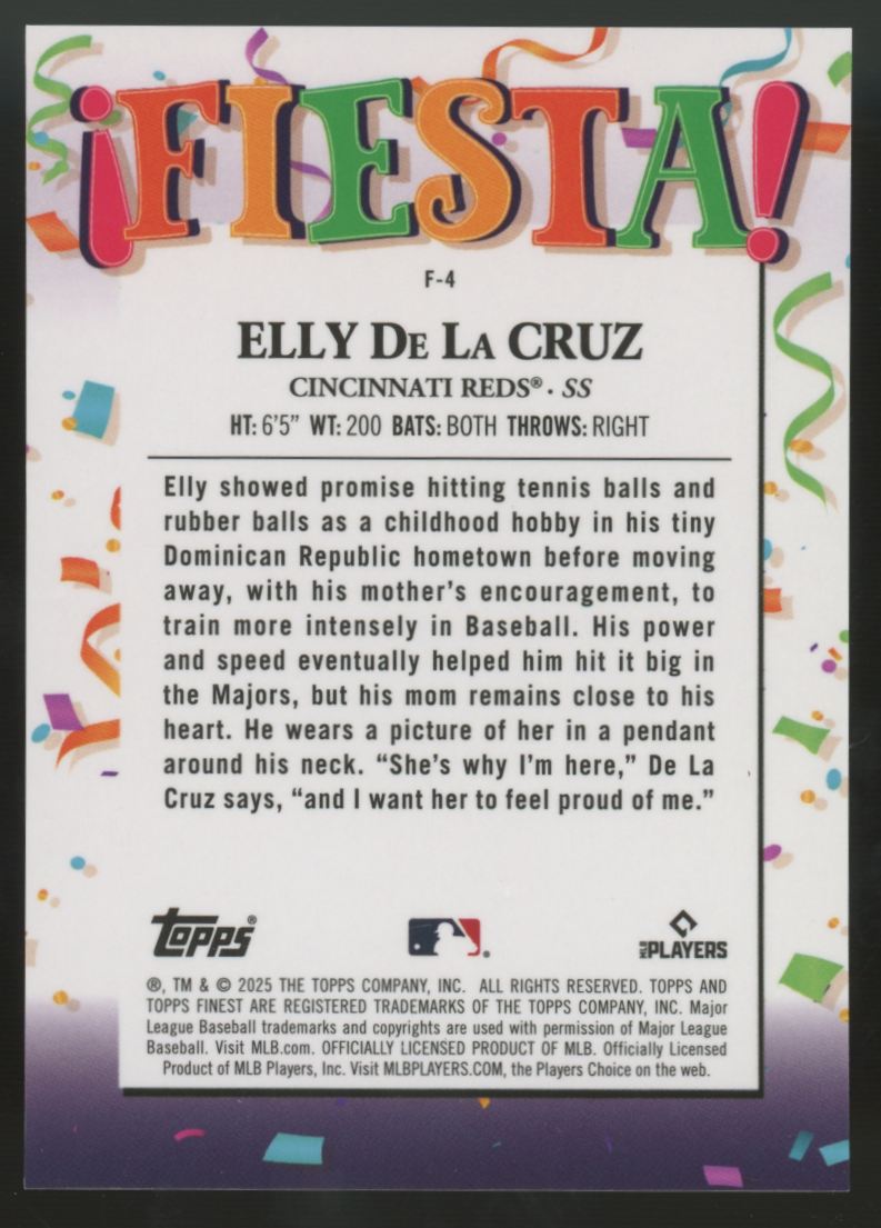 2025 Topps Finest Elly De La Cruz Fiesta! #F-4