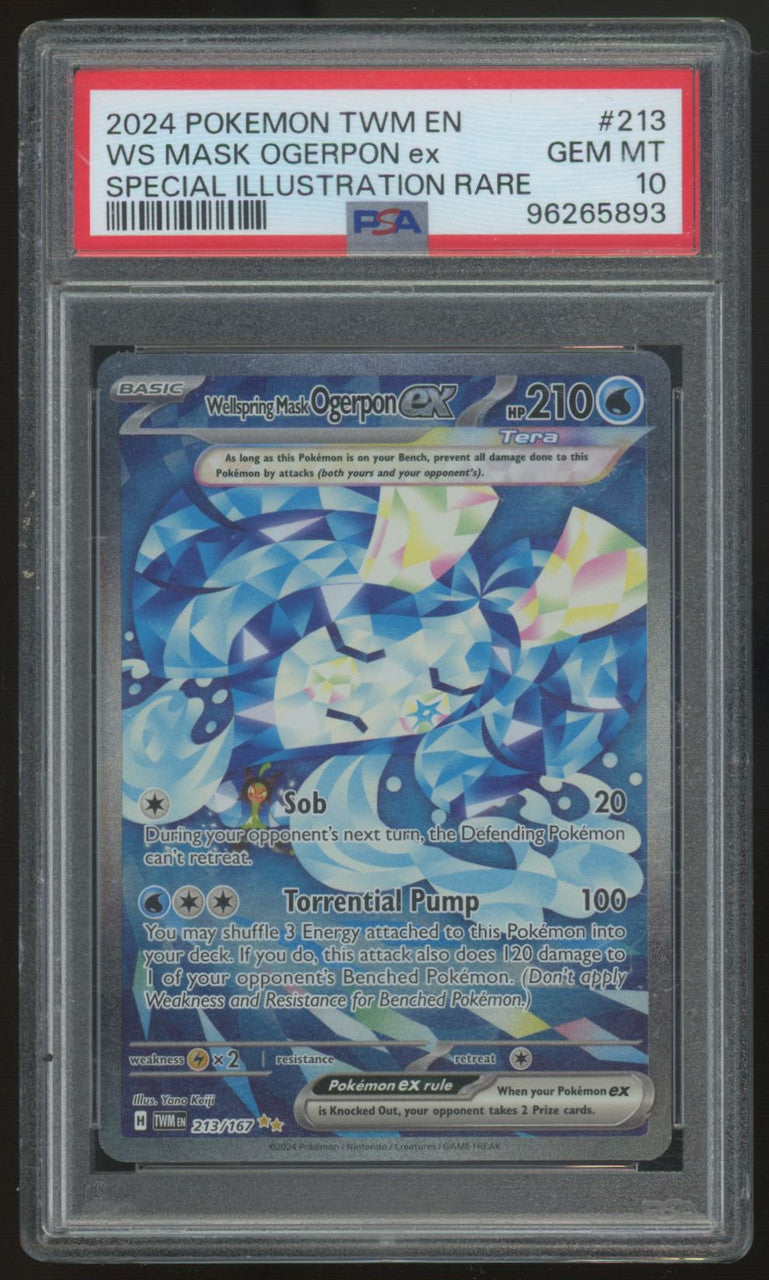 2024 Pokemon Wellspring Mask Ogerpon ex Twilight Masquerade SIR #213 PSA 10