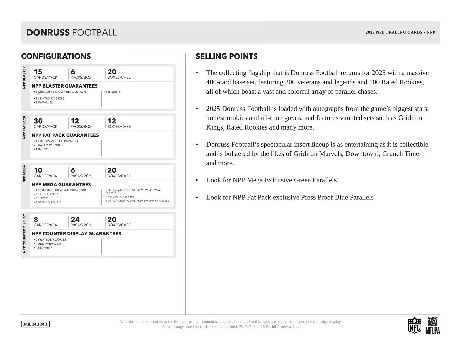 2025 Panini Donruss Football Value Pack Box CASE (12)