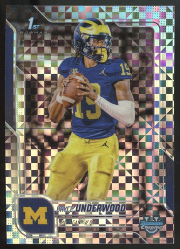 2025 Bowman Chrome University Bryce Underwood 1st X-Fractor #196