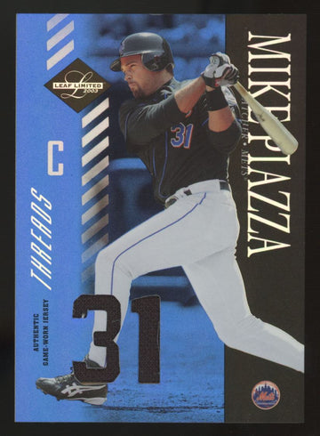 2003 Leaf Limited Mike Piazza Jersey Number Threads Patch /31 #131