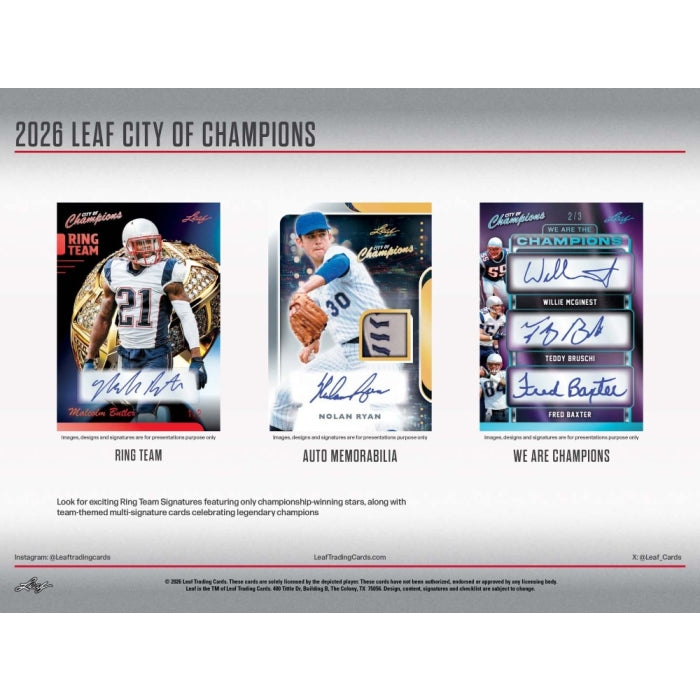 2026 Leaf City of Champions Multi-Sport Hobby Box