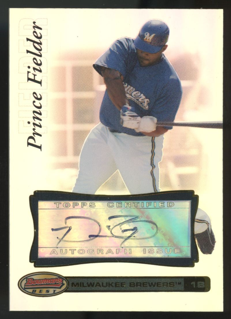 2007 Bowman's Best Prince Fielder Veterans Auto #51