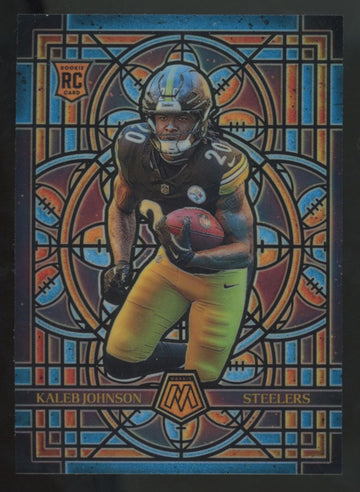 2025 Panini Mosaic Kaleb Johnson RC Stained Glass SSP #21