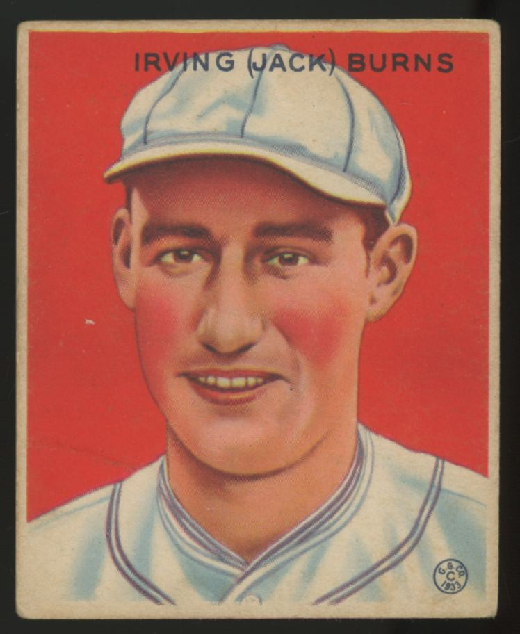 1933 Goudey Irving "Jack" Burns #198 VG/EX-EX