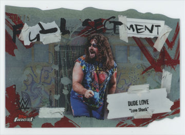 2025 Topps Finest WWE Dude Love Full Segment Die-Cut Refractor /75 #FS-TLS