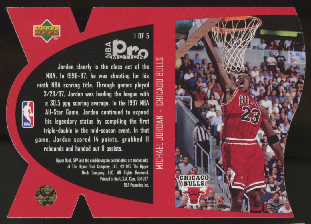 1997-98 Upper Deck SPx Michael Jordan NBA Pro Motion #1