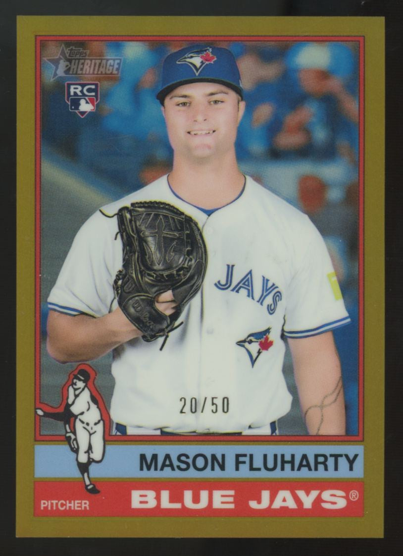 2025 Topps Heritage Mason Fluharty RC Chrome Gold Refractor /50 #509