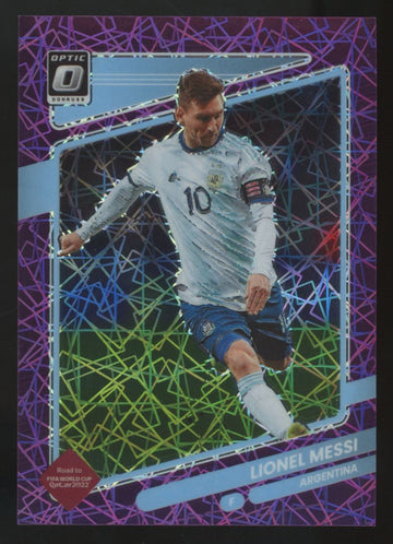 2021-22 Panini Donruss Optic Preview Lionel Messi Purple Laser Holo /99 #1