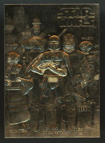 1996 Score Board Star Wars Bounty Hunters 24k Gold /10,000
