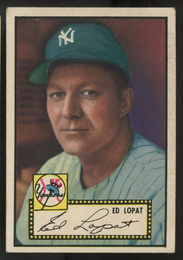 1952 Topps Ed Lopat RC Black Back #57 Good