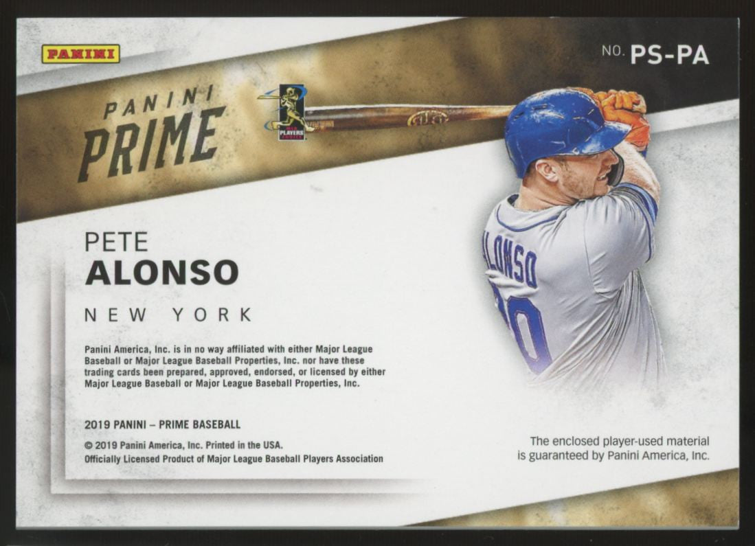2019 Panini Chronicles Prime Pete Alonso Blue Patch /25 #PS-PA