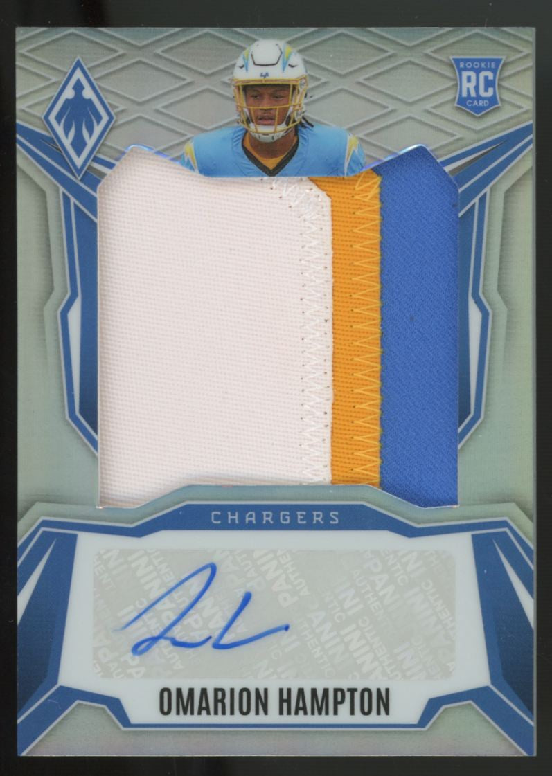 2025 Panini Phoenix Omarion Hampton RC Silver Patch Auto RPA /149 #RPS-OHN