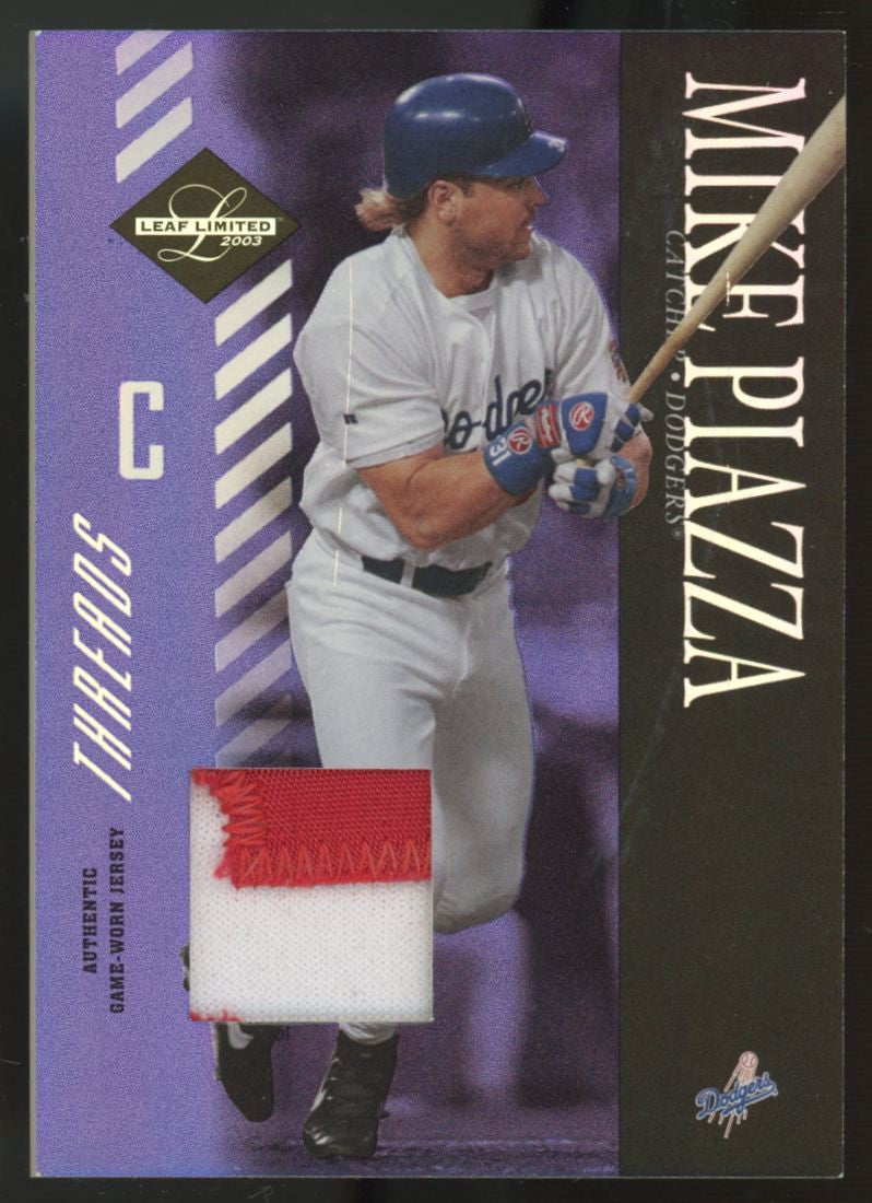 2003 Leaf Limited Mike Piazza Threads Patch /25 #105