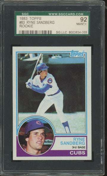 1983 Topps Ryne Sandberg RC #83 SGC 8.5 *068