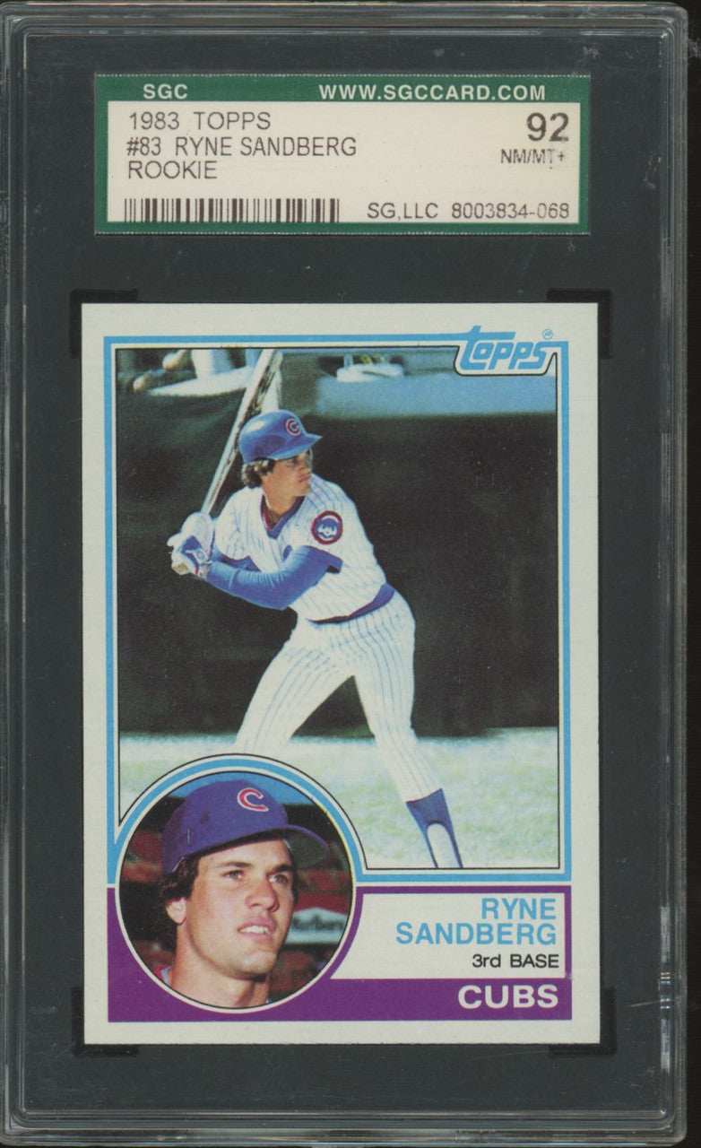 1983 Topps Ryne Sandberg RC #83 SGC 8.5 *068
