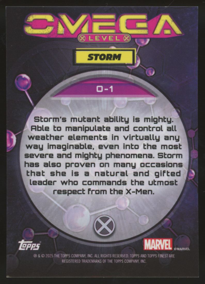 2025 Topps Finest Marvel X-Men '97 Storm Omega Level SSP #O-1