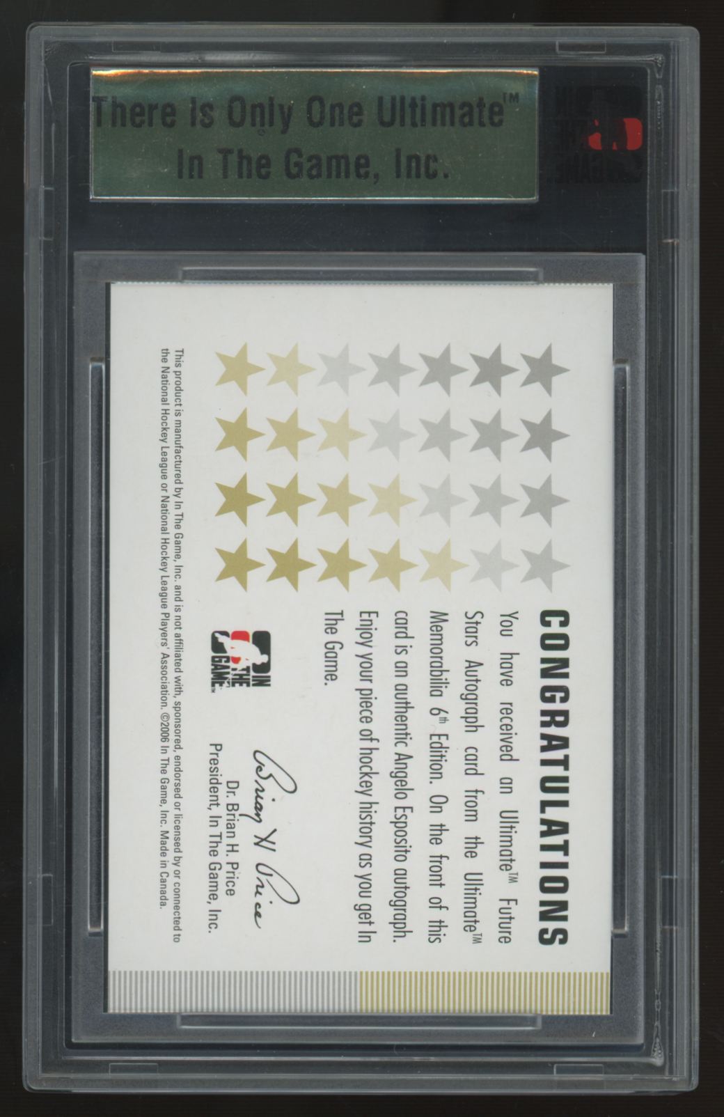 2005-06 In The Game Ultimate Angelo Esposito RC Future Stars Auto Silver /40