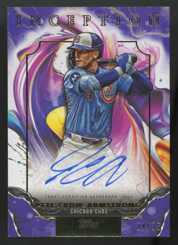 2025 Topps Inception Pete Crow-Armstrong Purple Rookie & Emerging Stars Auto /35