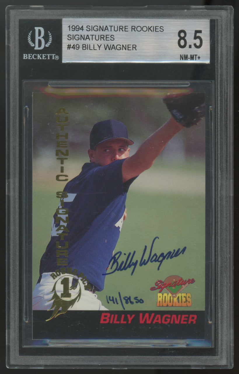 1994 Signature Rookies Billy Wagner RC Auto /8650 #49 BGS 8.5
