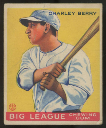 1933 Goudey Charley Berry #184 Poor (Writing)