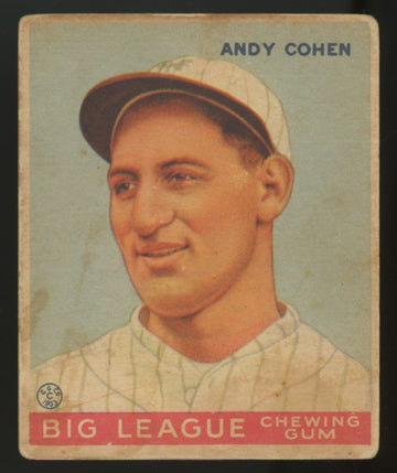1933 Goudey Andy Cohen #52 F/G