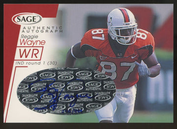 2001 Sage Reggie Wayne RC Auto /999 #A49