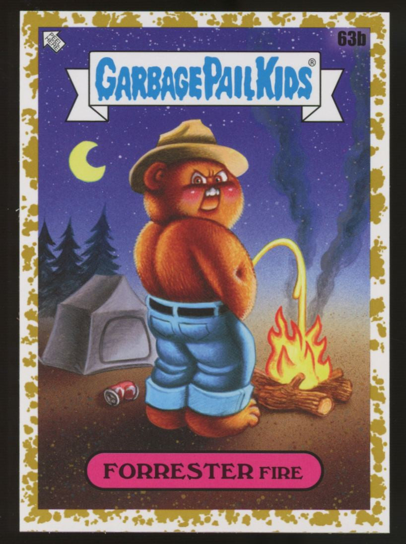 2021 Topps Garbage Pail Kids Go On Vacation Forrester Fire Fool's Gold /50 #63b