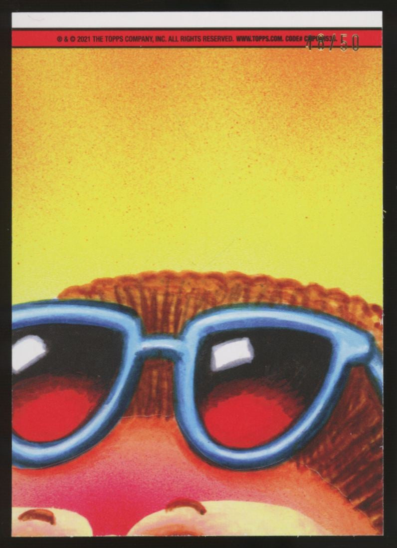 2021 Topps Garbage Pail Kids Go On Vacation Forrester Fire Fool's Gold /50 #63b