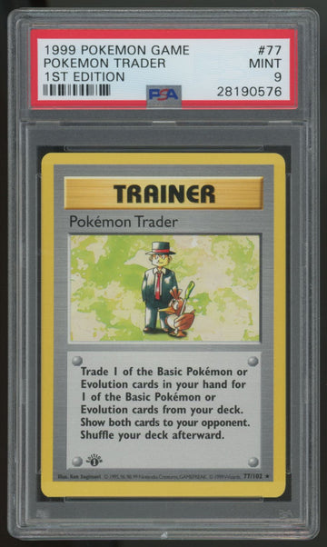 1999 Pokemon Trader Base Set 1st Edition #77 PSA 9