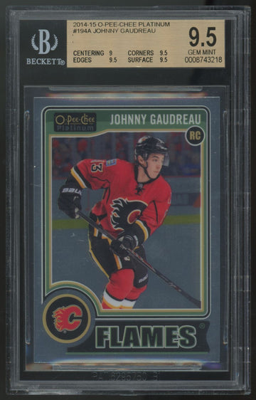 2014-15 O-Pee-Chee Platinum Johnny Gaudreau RC #194 BGS 9.5