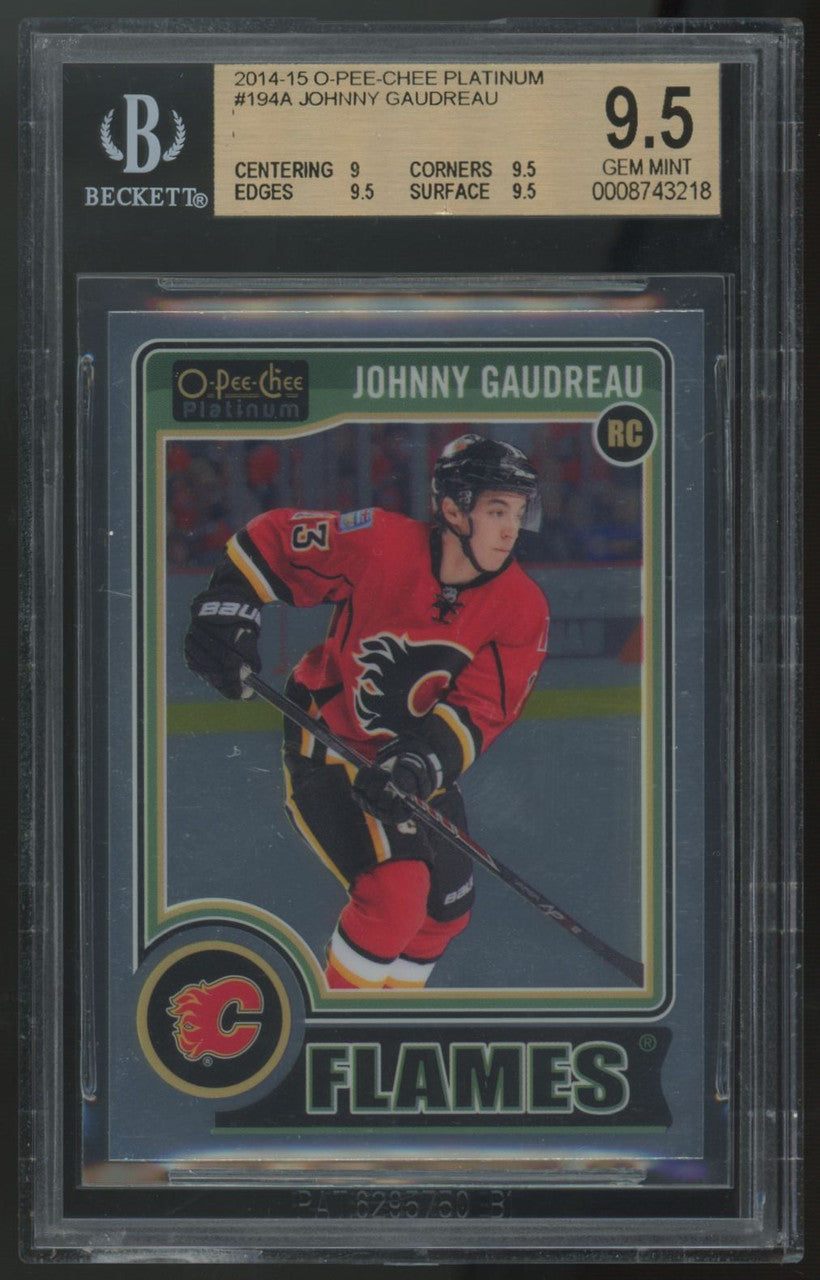 2014-15 O-Pee-Chee Platinum Johnny Gaudreau RC #194 BGS 9.5