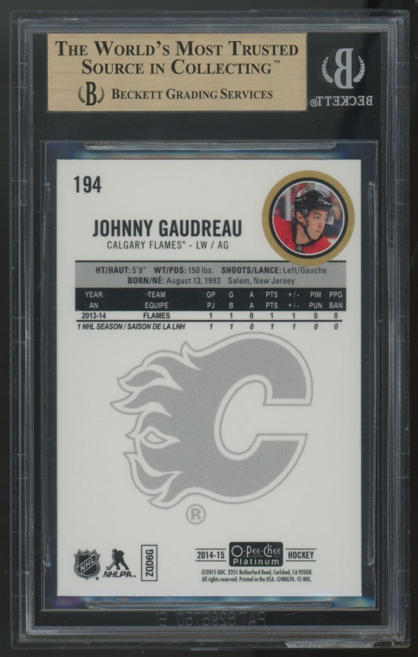 2014-15 O-Pee-Chee Platinum Johnny Gaudreau RC #194 BGS 9.5
