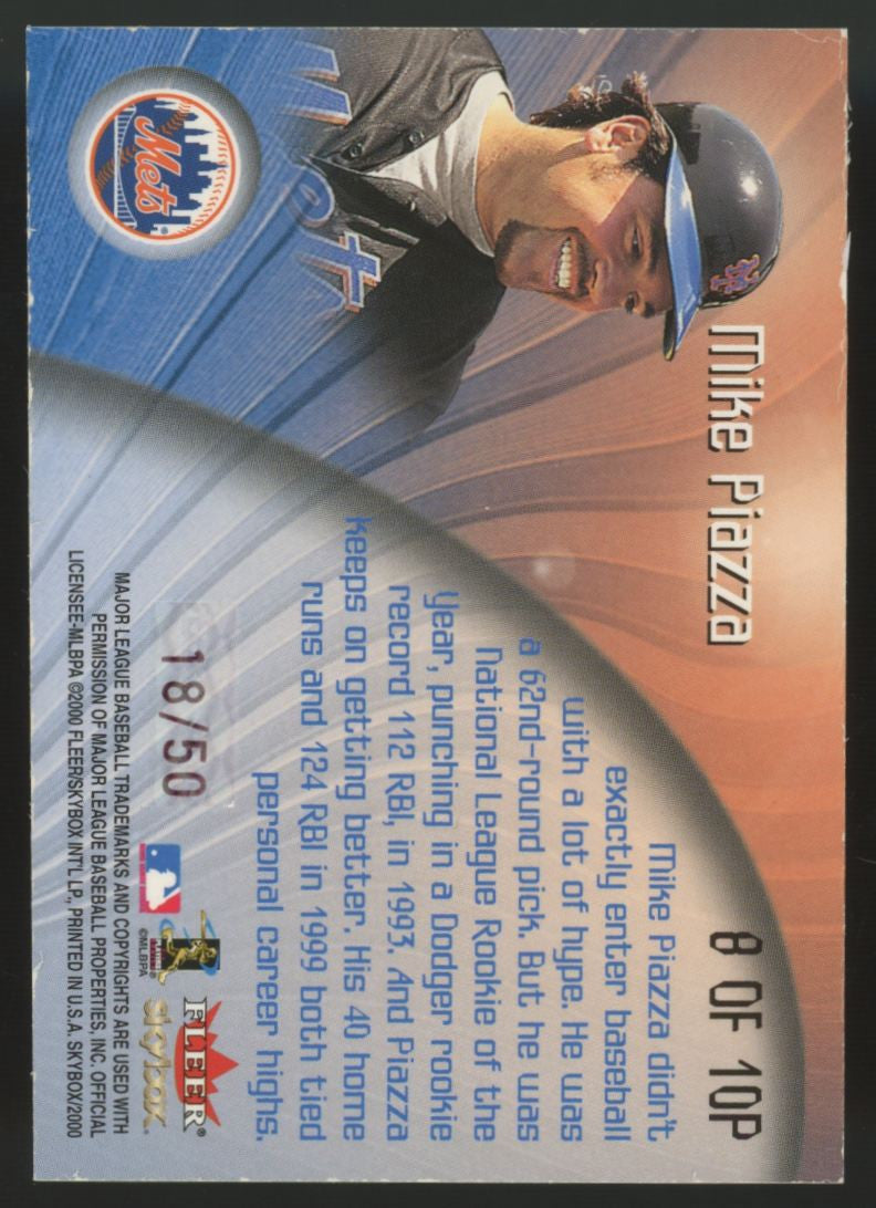 2000 Fleer Skybox Mike Piazza Star Rubies Preeminence /50 #8