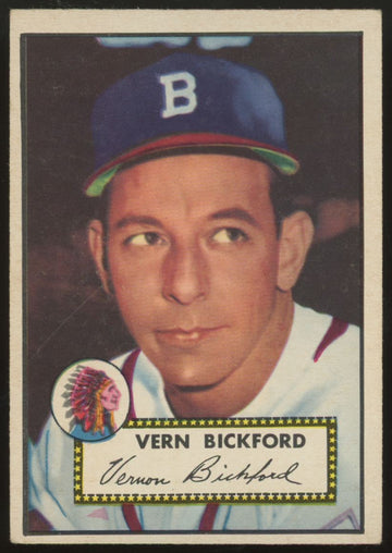 1952 Topps Vern Bickford #252 VG/EX "A"