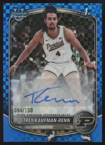2025-26 Bowman Chrome Trey Kaufman-Renn 1st Blue X-Fractor Auto /150 #CPA-TK