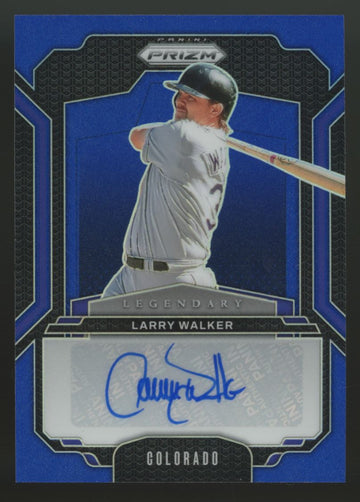 2025 Prizm Baseball Larry Walker Legendary Auto Blue Prizm /49 #LS-LW