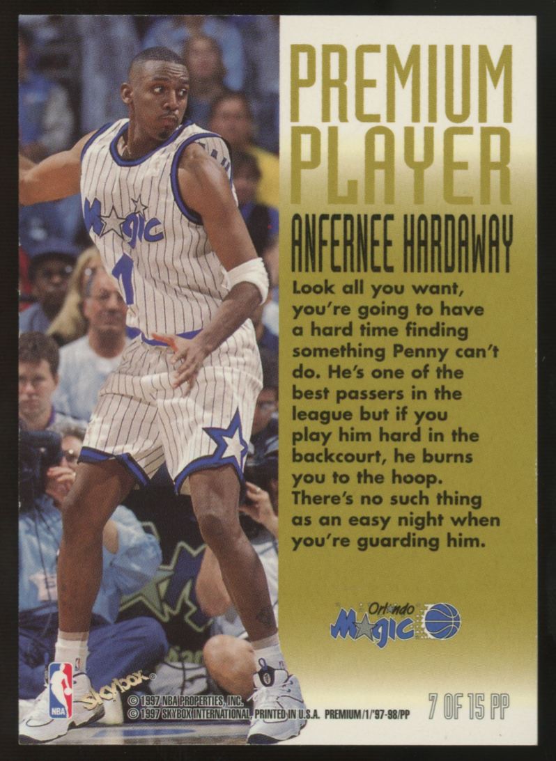 1997-98 Skybox Premium Anfernee Hardaway Premium Player #7