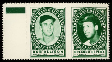 1961 Topps Bob Allison / Orlando Cepeda Stamp Panel EX/MT