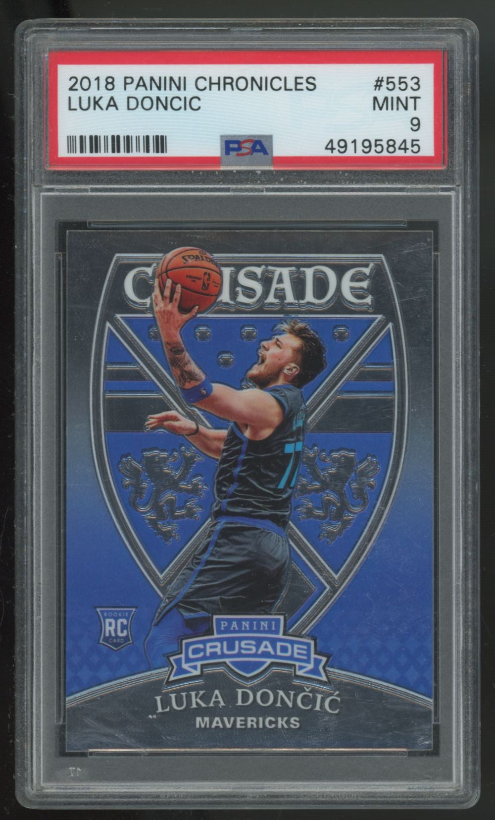 2018-19 Panini Chronicles Luka Doncic RC Crusade #553 PSA 9