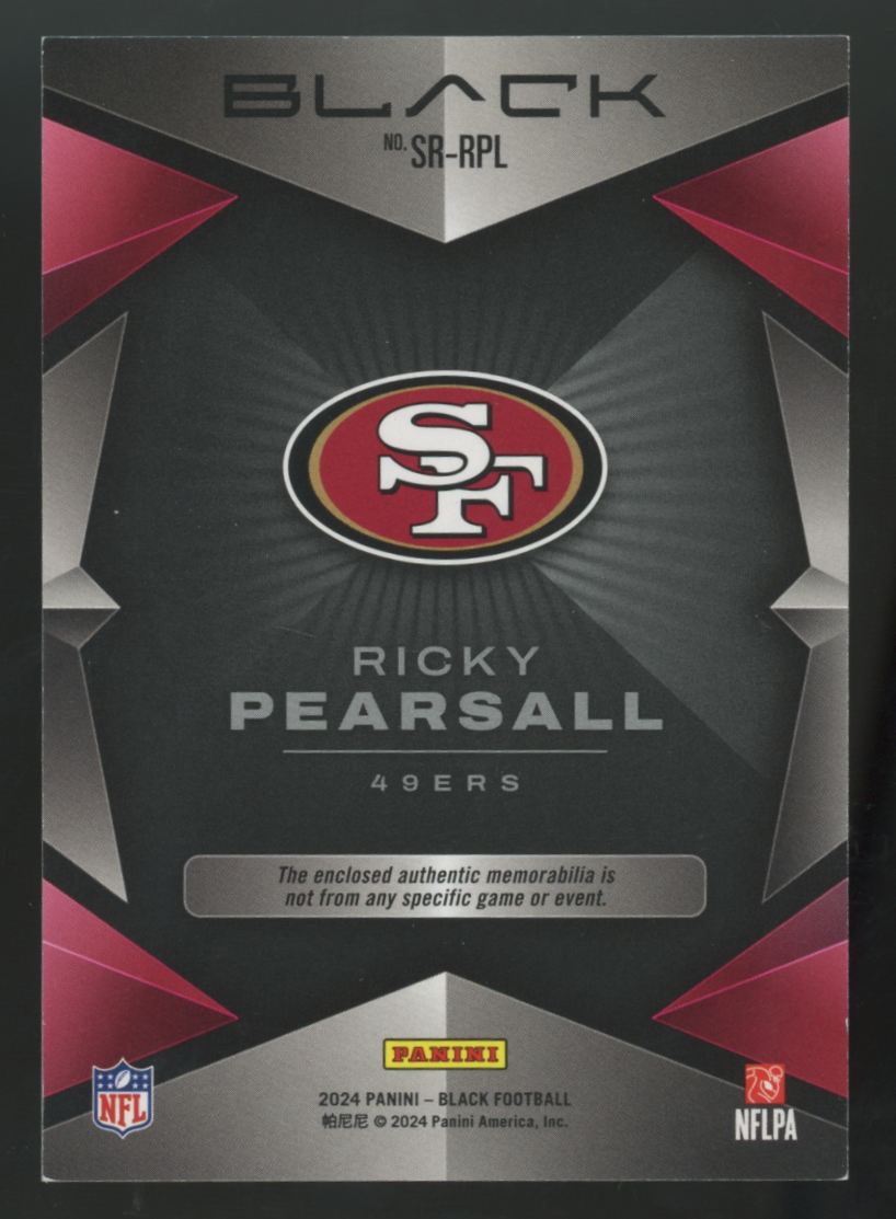 2024 Panini Black Ricky Pearsall RC Sizeable Patch Green /25 #SR-RPL